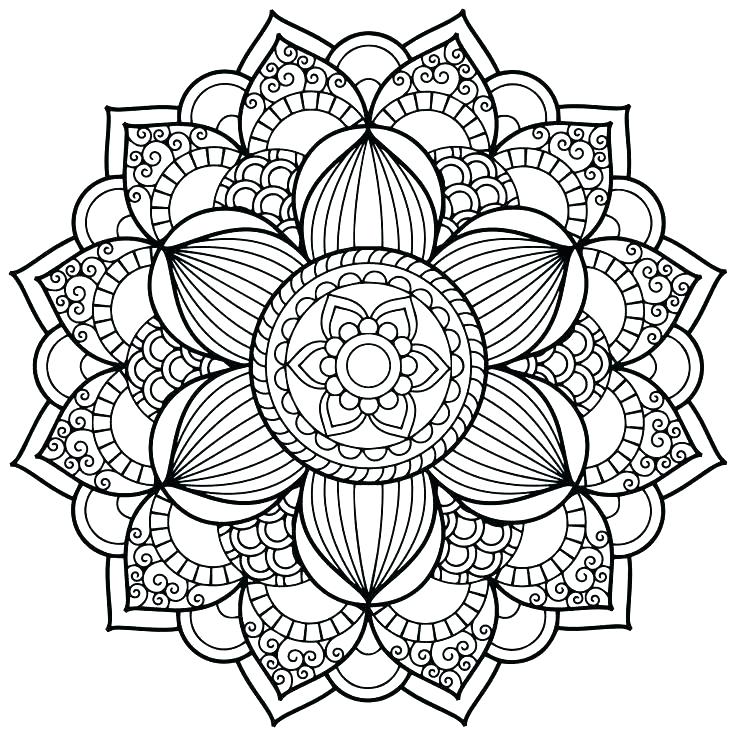 Flower mandala coloring pages