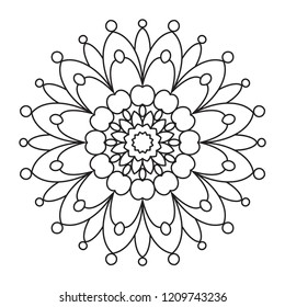 Hakuun elegant simple mandala flower design easy liittyvã kuvituskuva