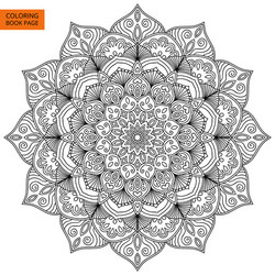 Flower mandala coloring pages vector images over