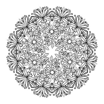 The flower mandala coloring pages no by teacher manda you and art