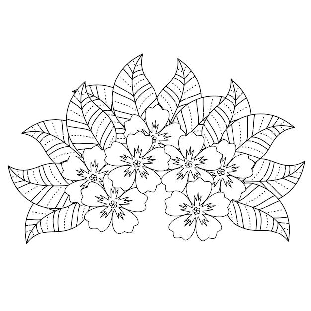 Premium vector flower mandala coloring page with mandala coloring page and floral coloring book for adults