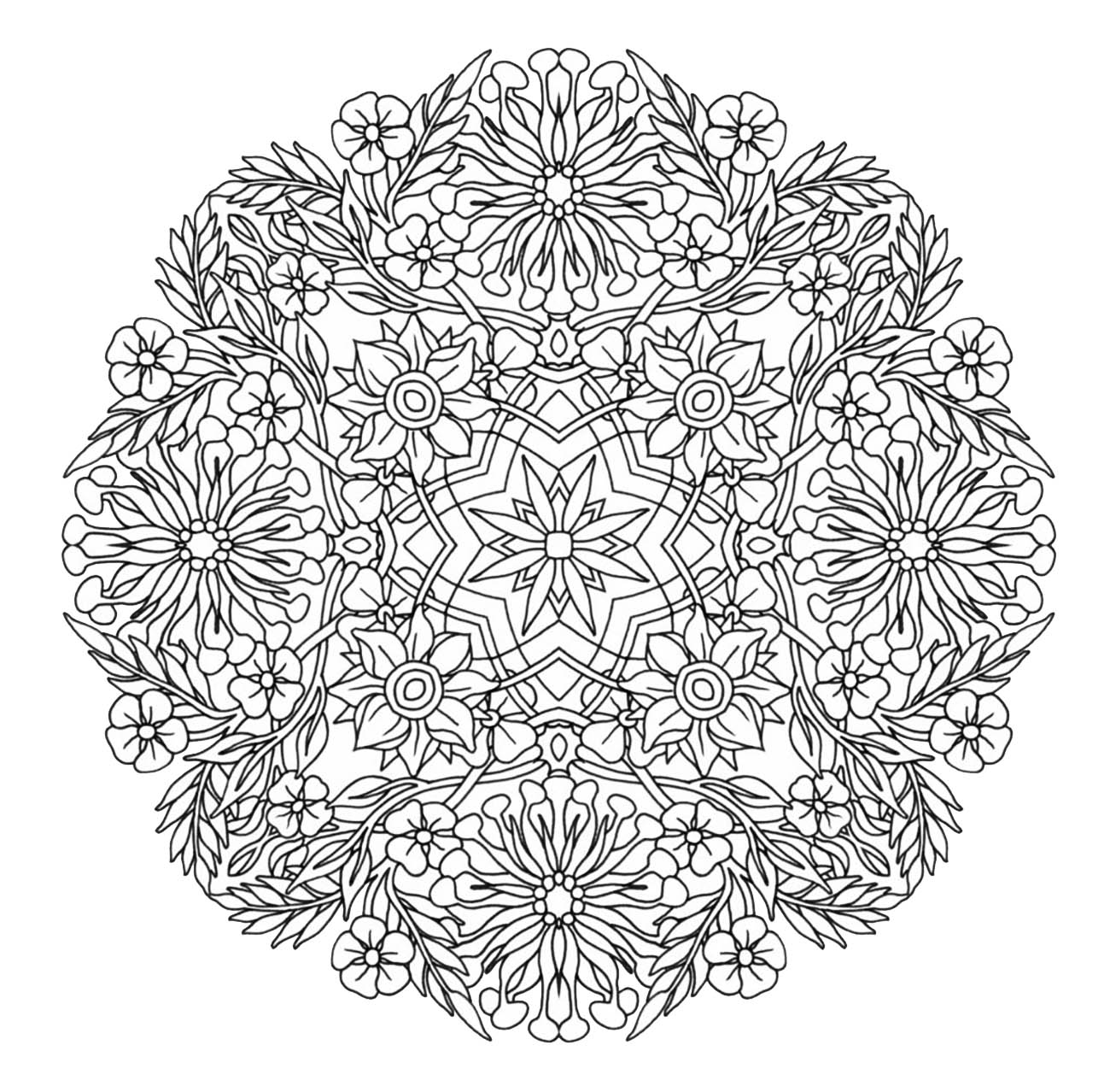 Magical flower mandala