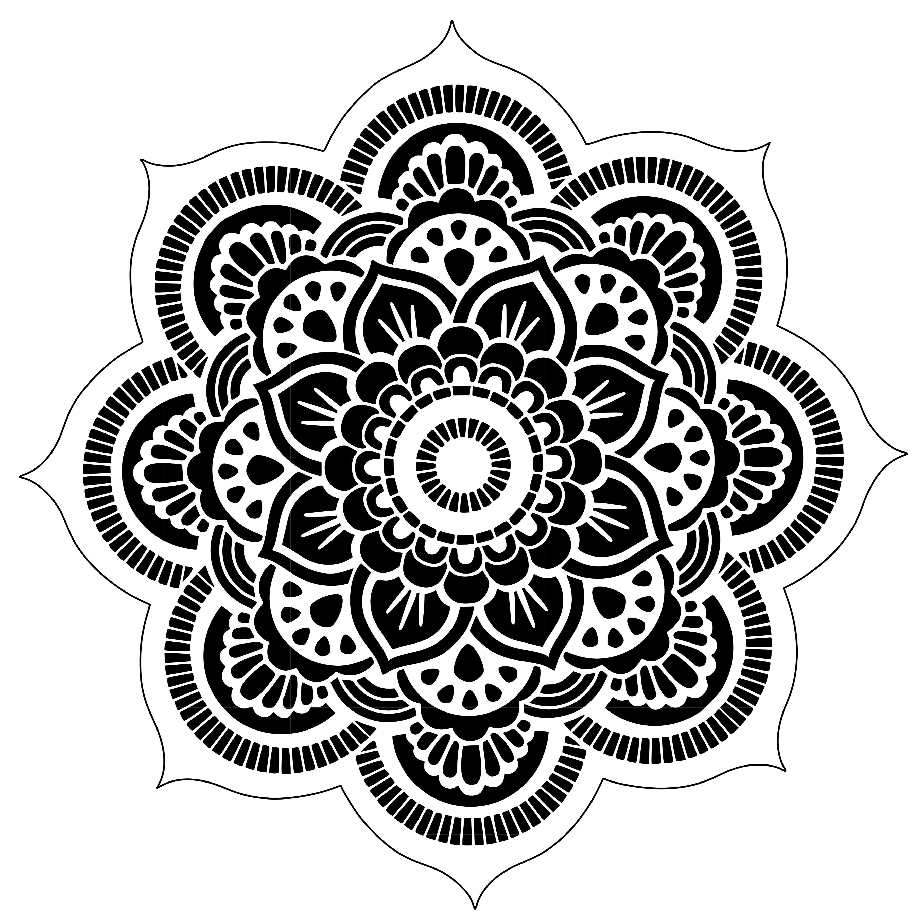 Flower mandala coloring pages