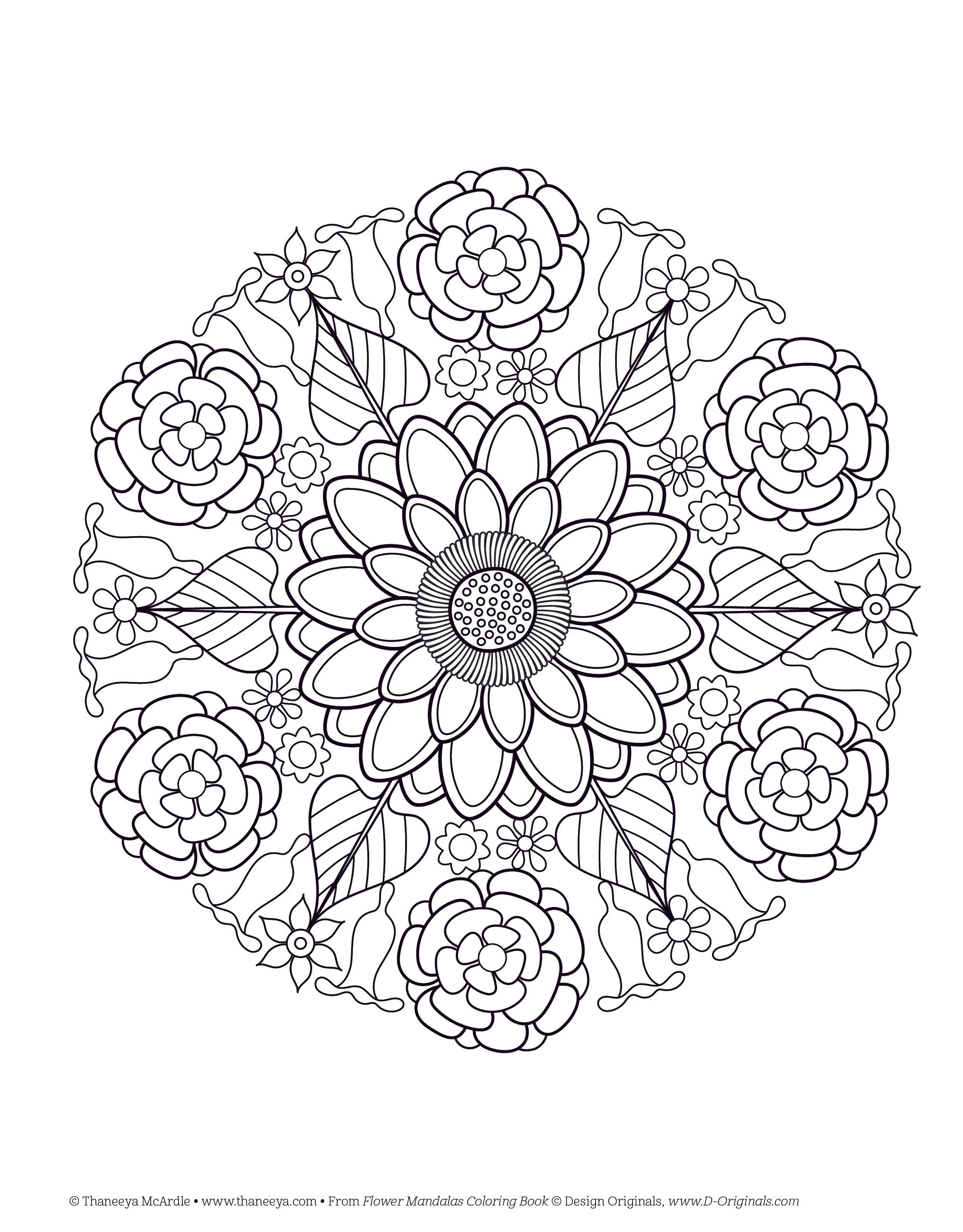 Flower mandalas coloring book â fox chapel publishing co
