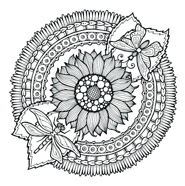 Flower mandala coloring pages