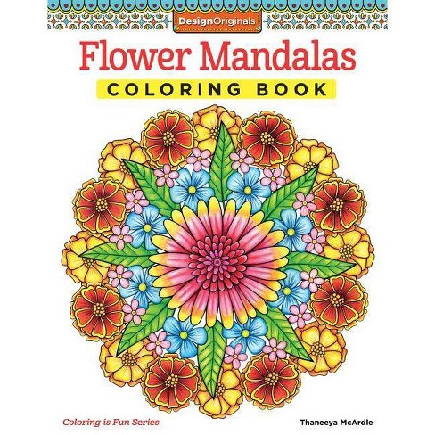 Flower mandalas coloring book