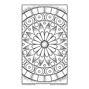 Free flower mandala coloring bliss