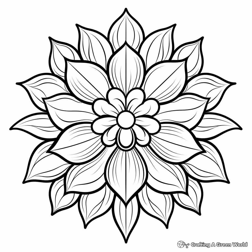 Mandala flower coloring pages