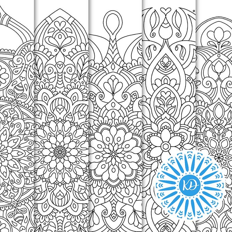 Coloring page collections for instant download â kelly dietrich mandala art