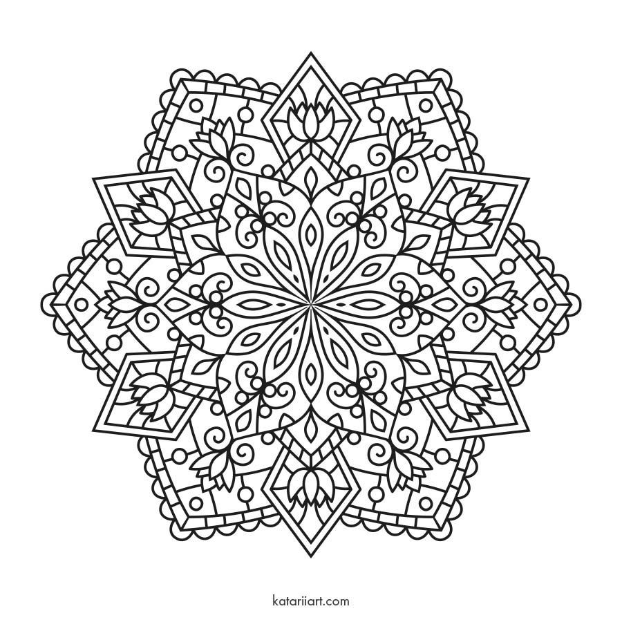Printable mandala coloring pages