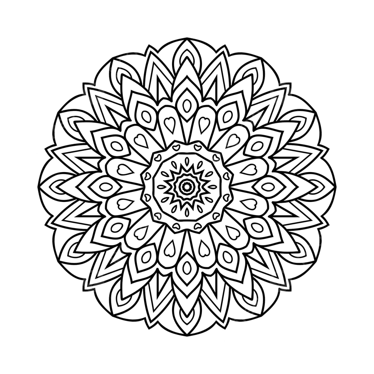 Traditional arab style mandala line art kids coloring page flower mandala line art for coloring pages