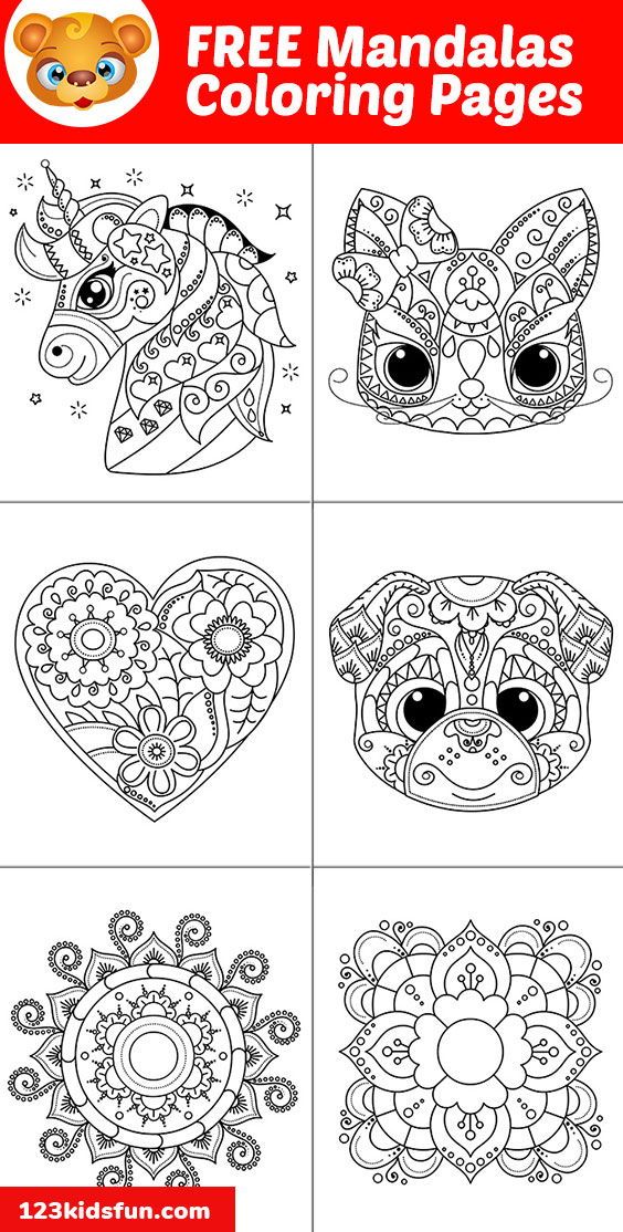 Free printable mandalas for kids