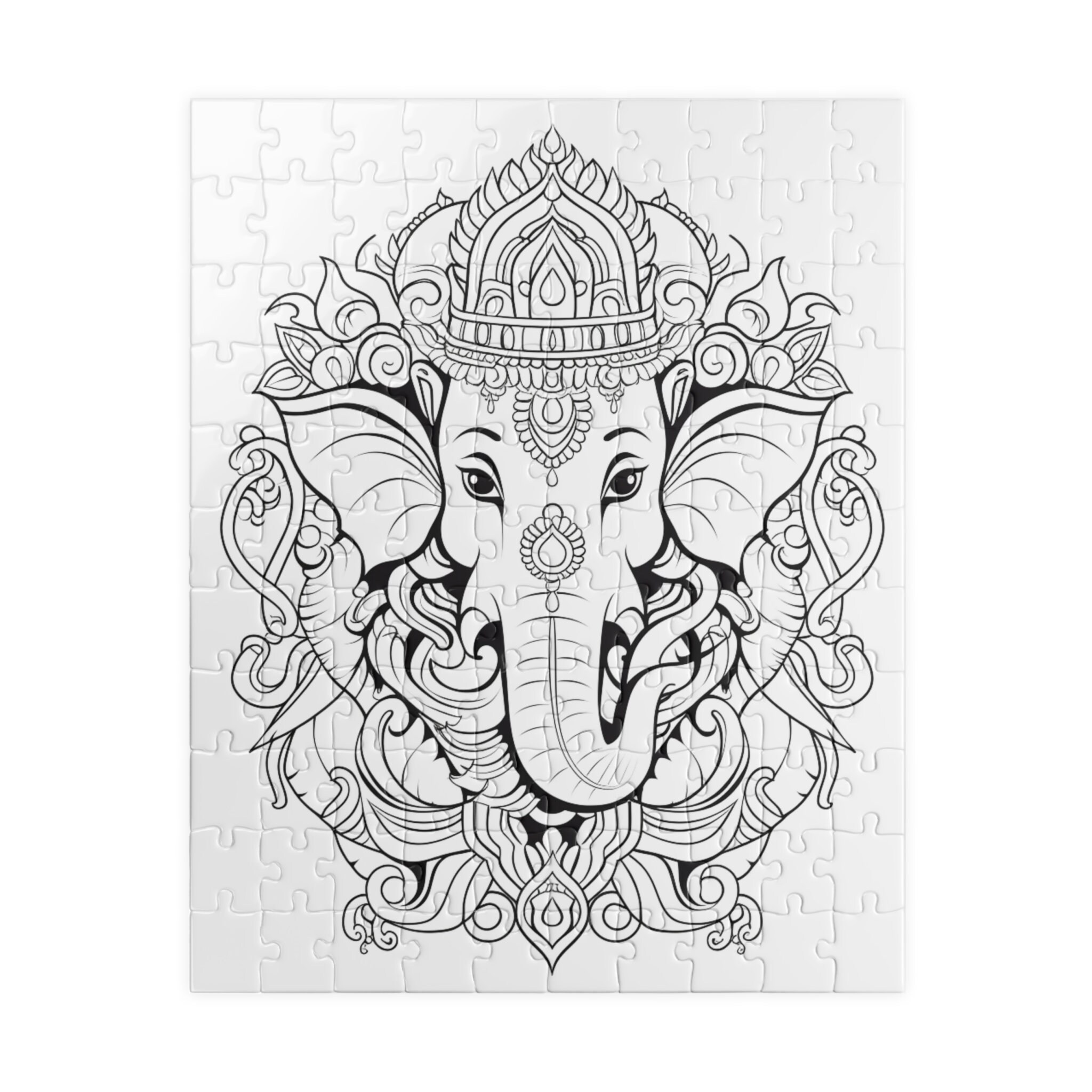 New lord ganesha coloring page puzzle for adults and kids pieces diwali special