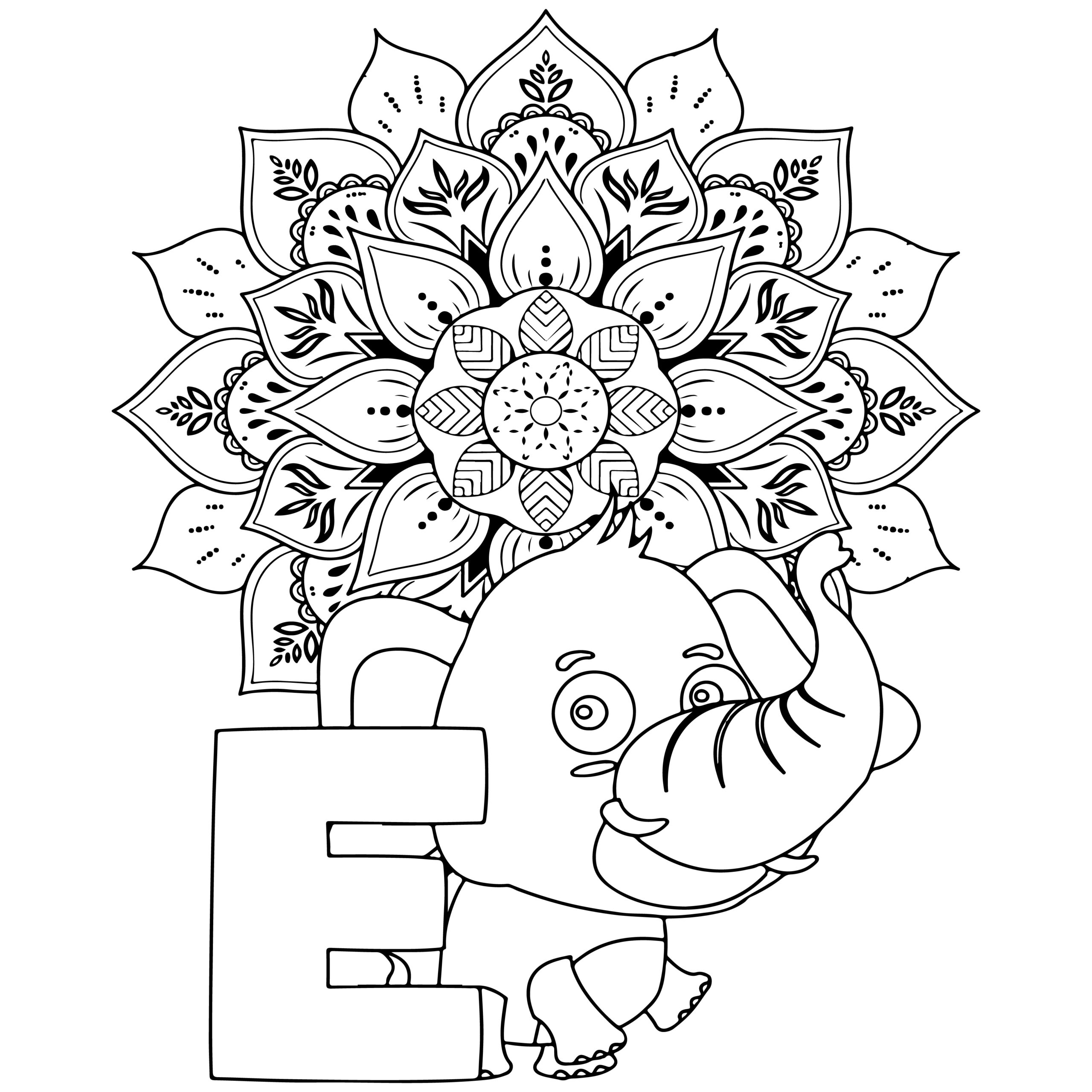 Alphabets animals mandalas coloring book stress relieving designs to color made by teachers