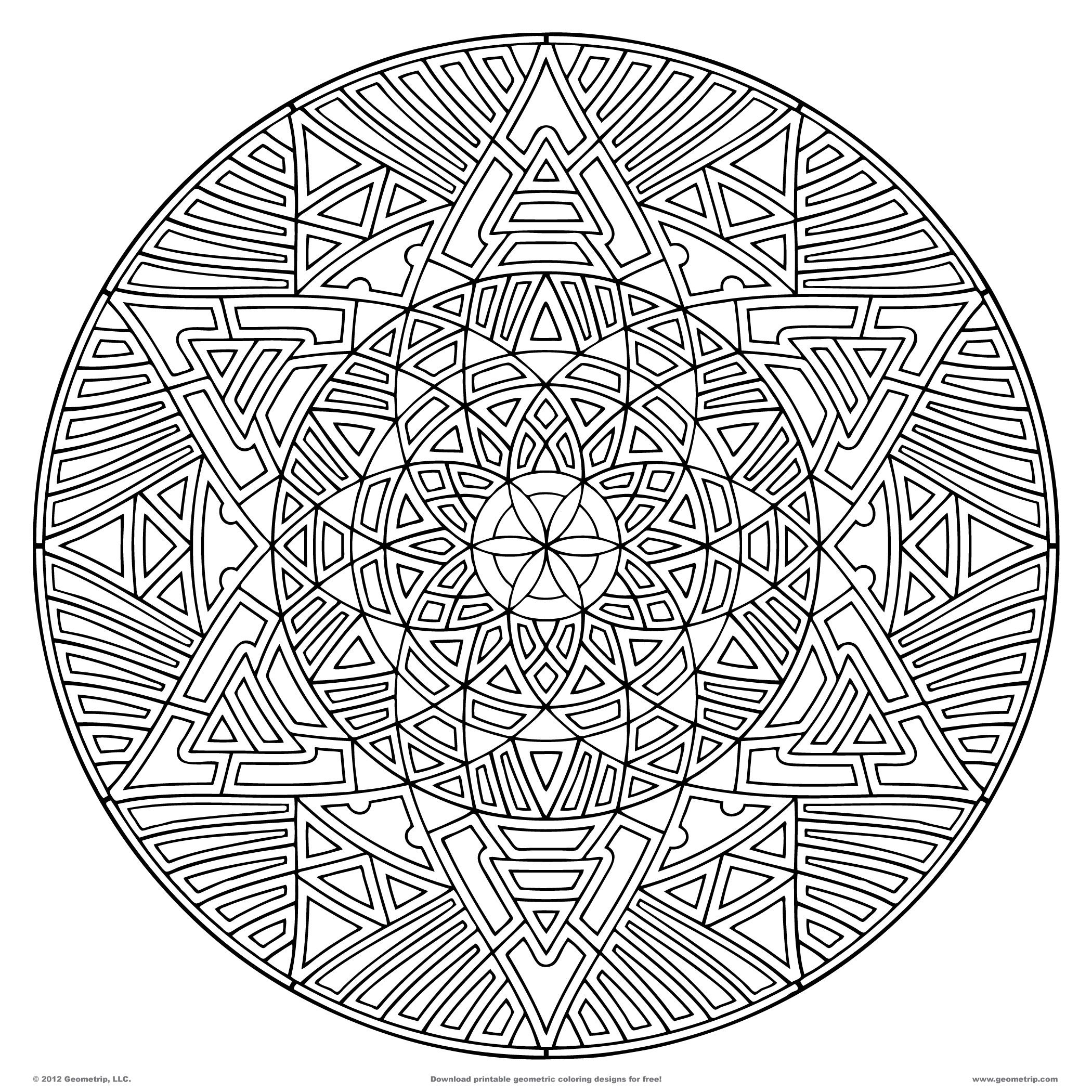 Geometric mandala abstract coloring pages geometric coloring pages pattern coloring pages