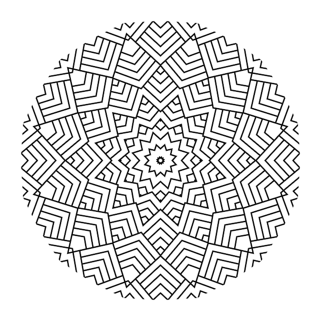Premium vector circular floral mandala design vector art mandala coloring page mandala background art