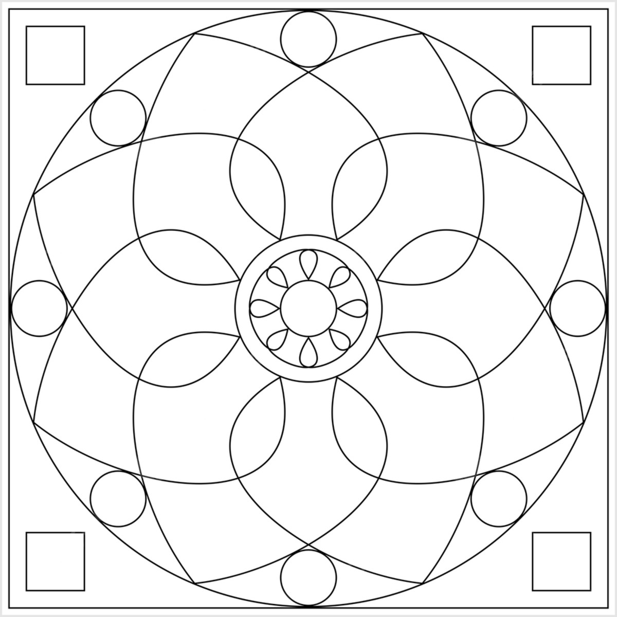 Geometric coloring page shape outline ring drawing color drawing geometric drawing png and vector with transparent background for free download