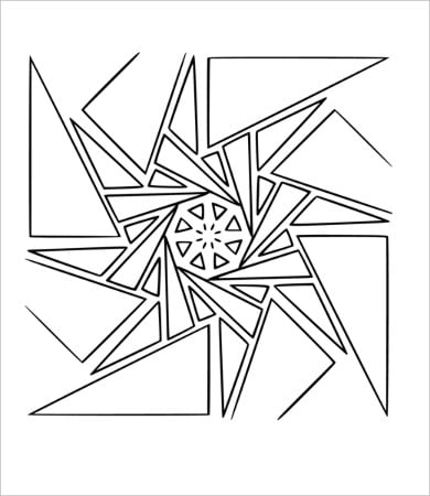 Geometric coloring page