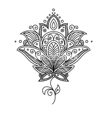Lotus flower mandala coloring pages