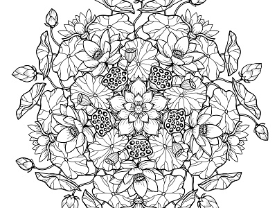 Lotus mandala by katerina pushkina on