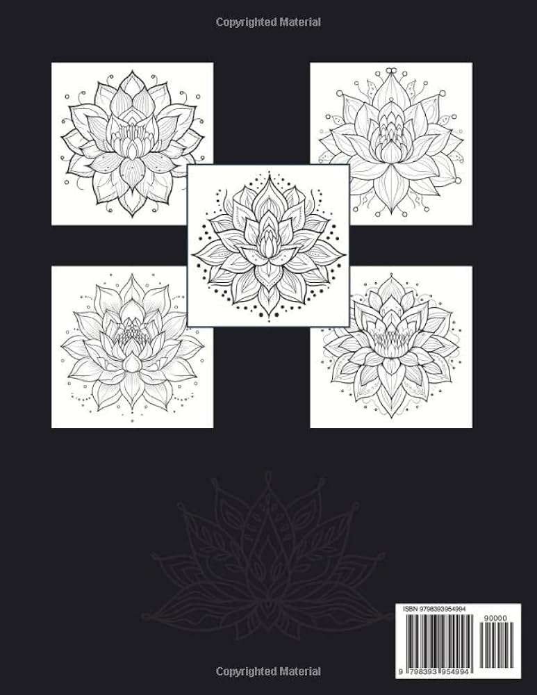 Lotus mandala an artistic coloring escape into the world of the lotus flower