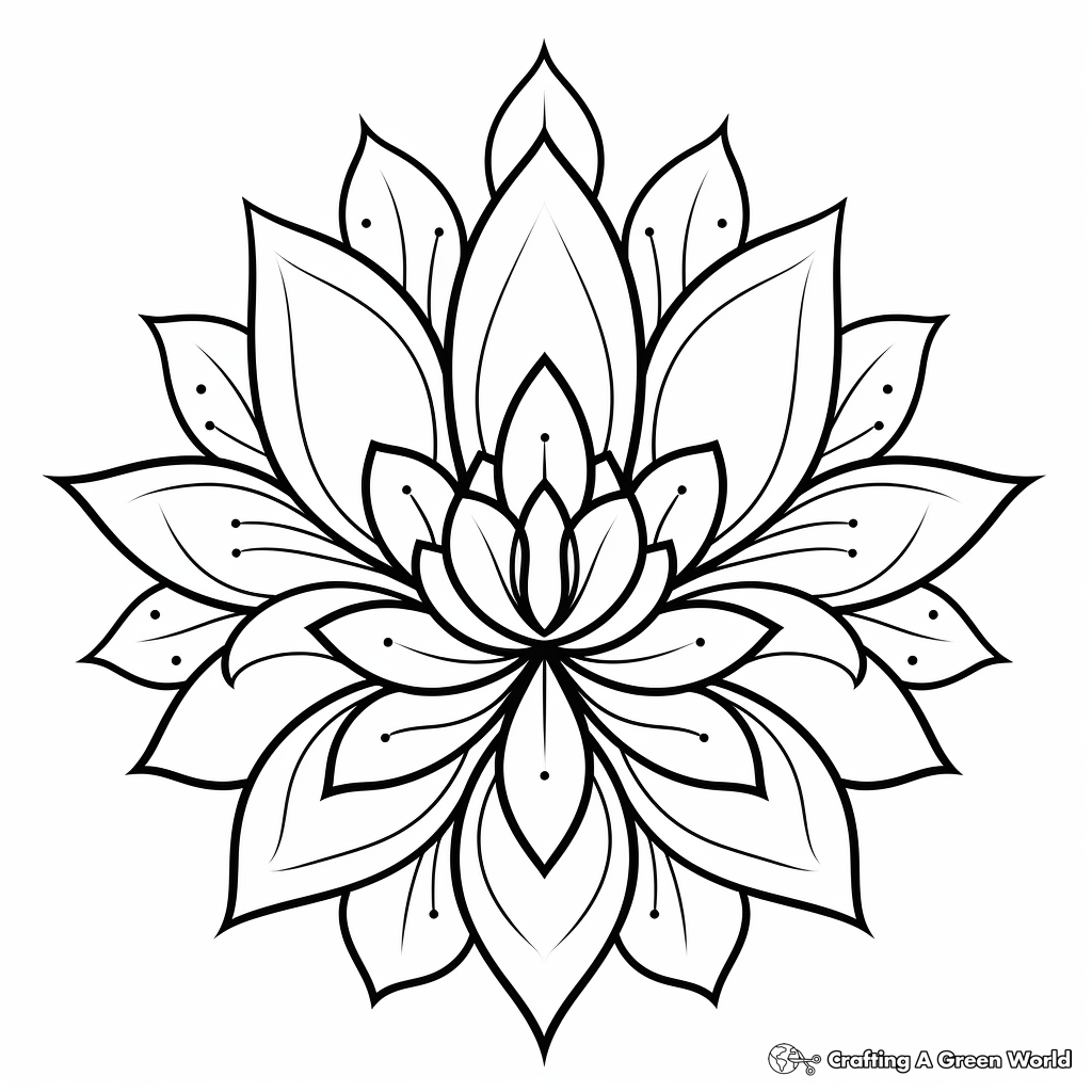 Mandala flower coloring pages