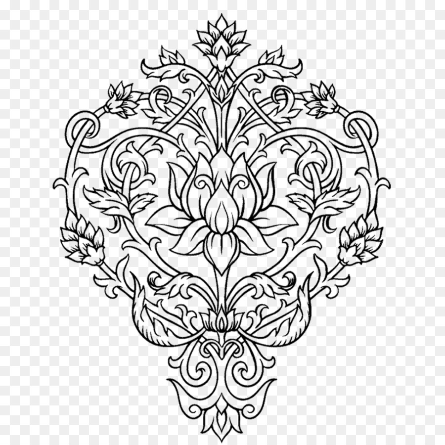 Black and white flower png download