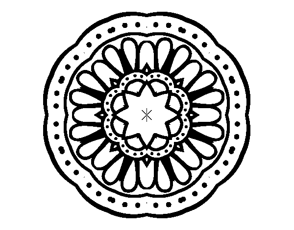 Mosaic mandala coloring page