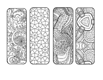 Mosaic mandala diy coloring page bookmark by at stuff tpt