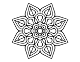 A mosaic mandala coloring page