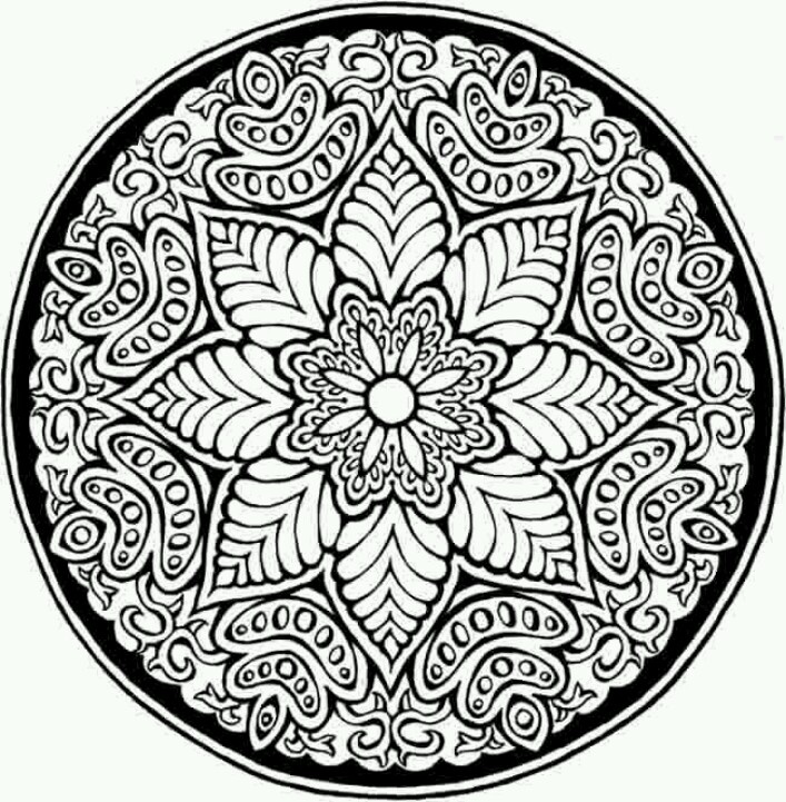 Mosaic pattern mandala coloring pages pattern coloring pages detailed coloring pages
