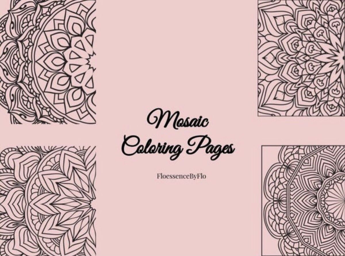 Mandala mosaic coloring pages pdf only