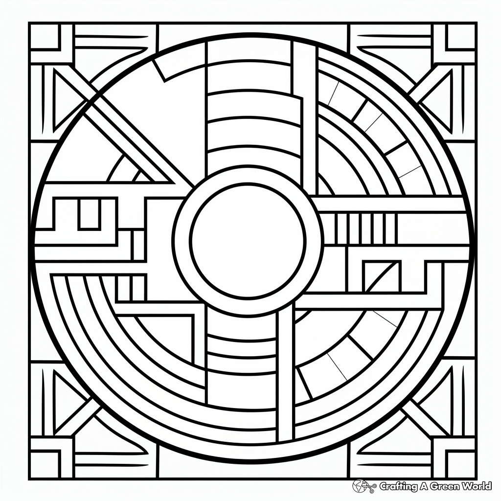 Mosiac coloring pages