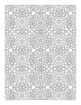 Flower mosaic coloring page