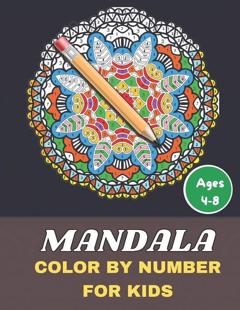 Mandala color by number for kids ages