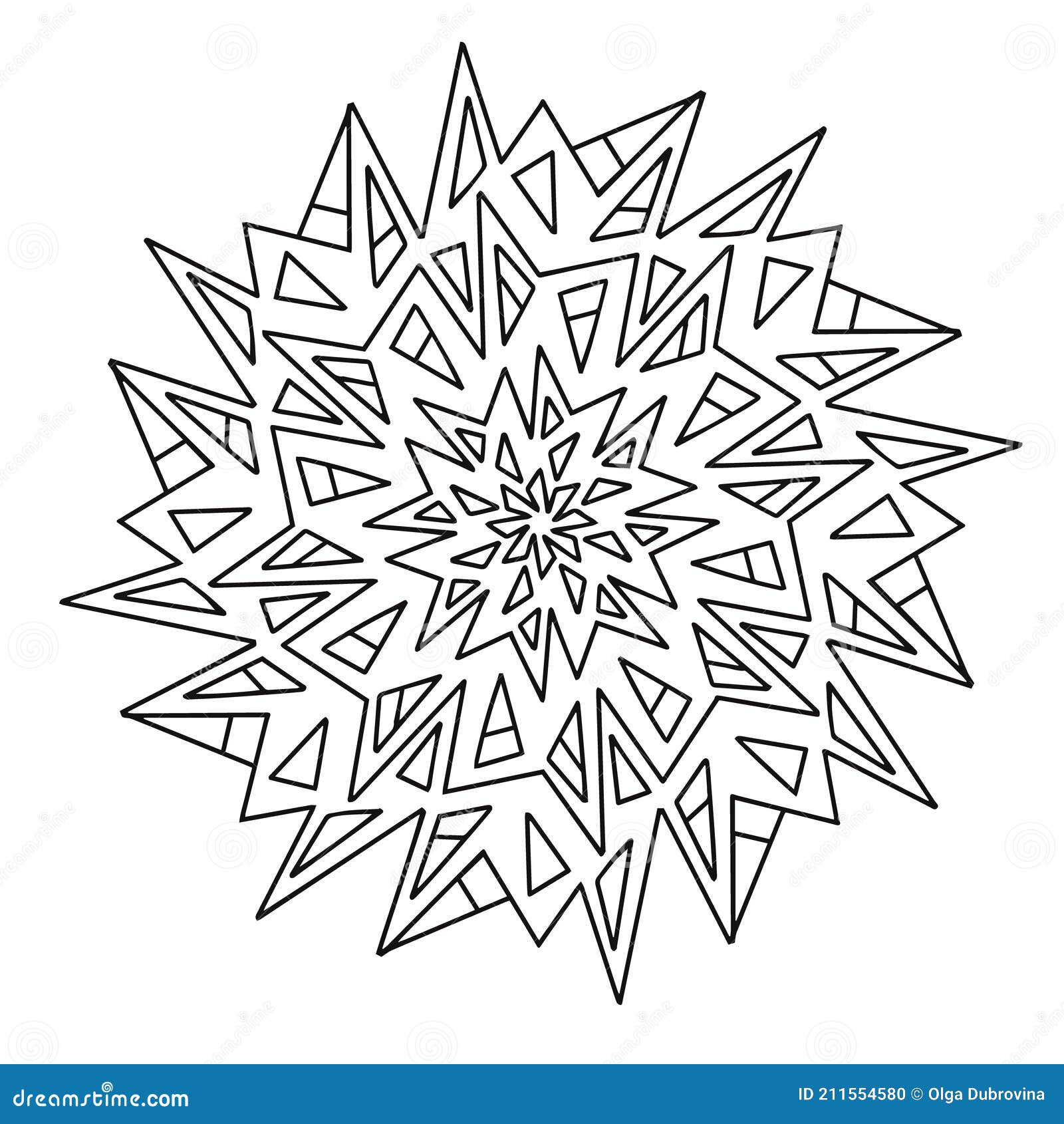 Circular element for coloring book different shapes in the form of a mosaic mandala stock vector