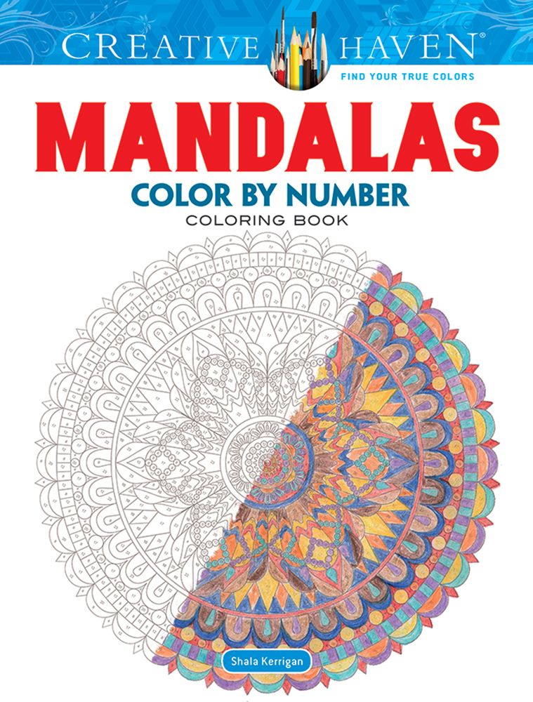 Creative haven mandalas color by number coloring book