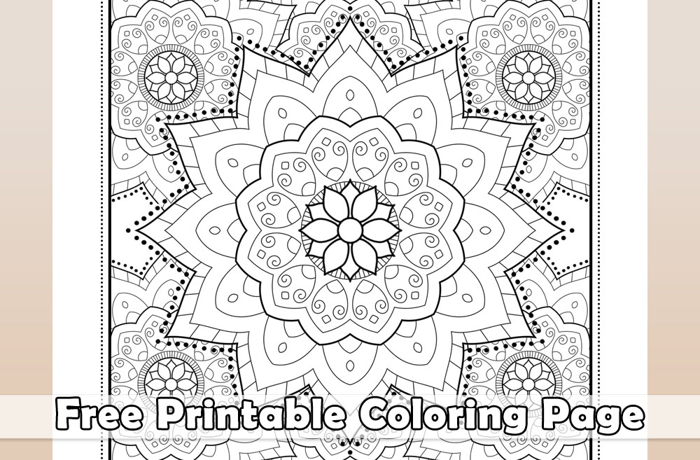 Mandala coloring page m
