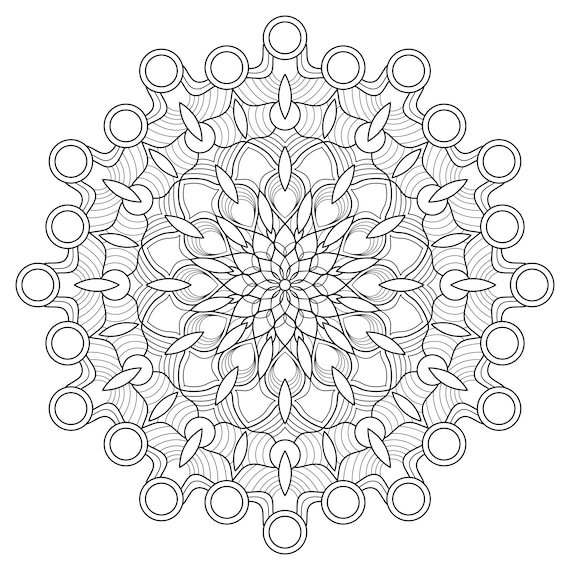 Circular mandala adult coloring pages downloadable designs printable pdf mandala madness coloring book no