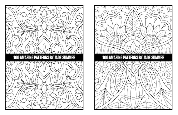 Mandala coloring pages amazing patterns adult coloring book by jade summer digital coloring pages printable pdf download