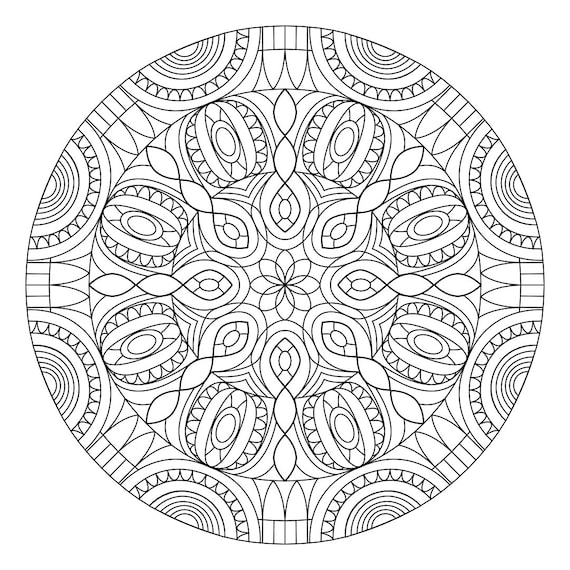 Mandala coloring pages digital prints geometric art pattern art pdf downloads instant download
