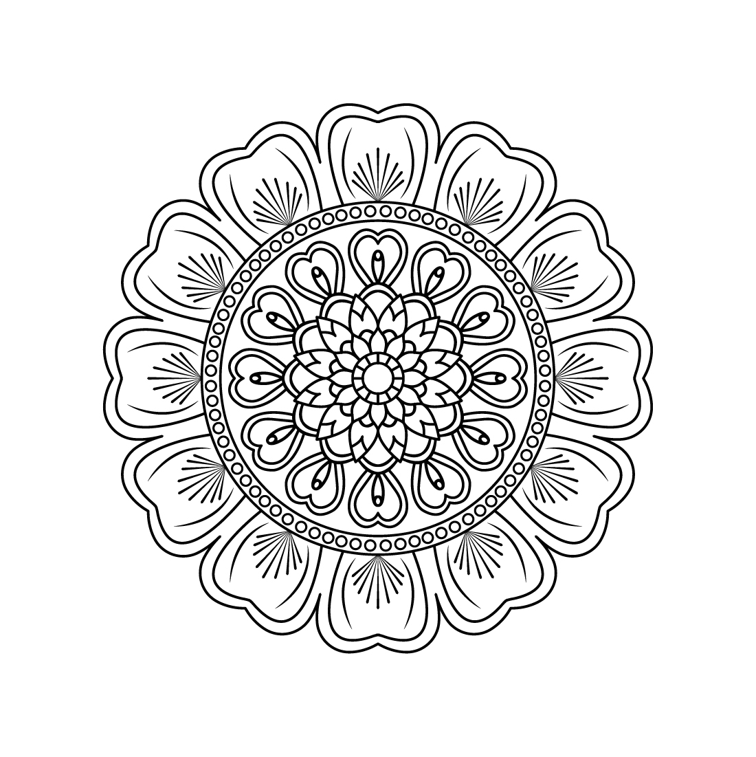 Bundle of mandala coloring book pages