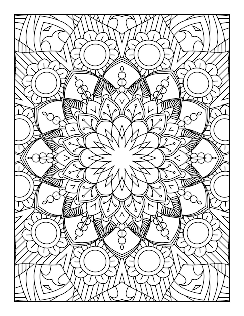 Premium vector mandala coloring pages mandala coloring page for adults adult coloring pages mandala