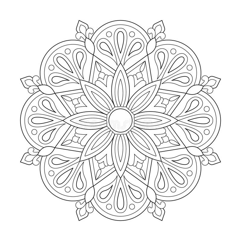 Mandala coloring page stock photos