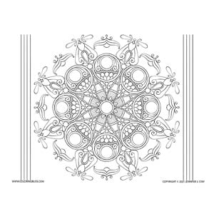 High resolution printable relaxing mandala coloring pages