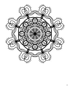 Mandala coloring book set of coloring pages radial symmetry sel