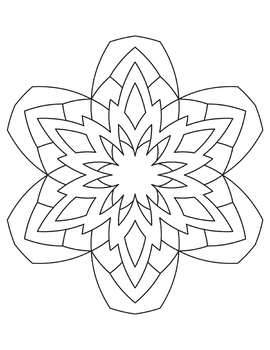 Snowflake mandalas coloring pages by sweetgoo kids tpt