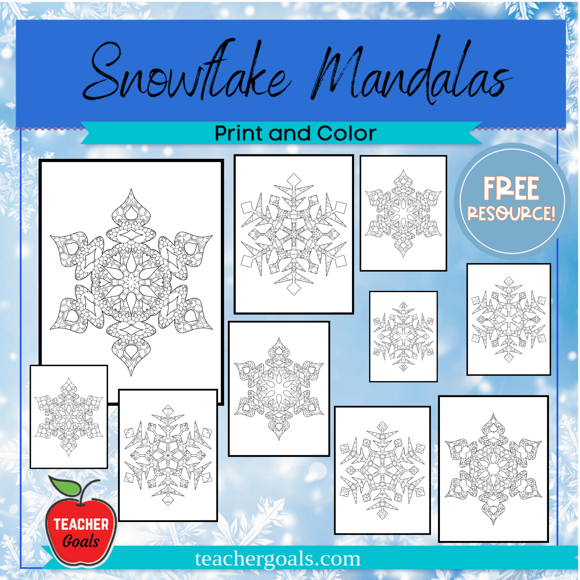 Snowflake mandalas