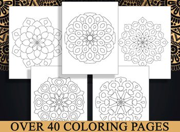 Mandala coloring books for adults printable coloring pages for stress relief