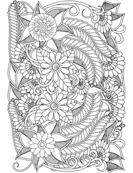 Stress relief coloring pages zen tangle doodle coloring pages